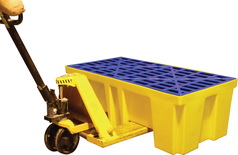Auffangwannen für Europaletten. Auslaufende Gefahrenstoffe sicher auffangen.